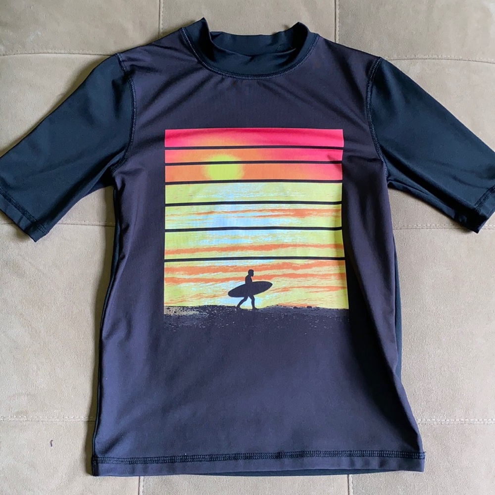 Boys Cat and Jack Rashguard Black Size Medium